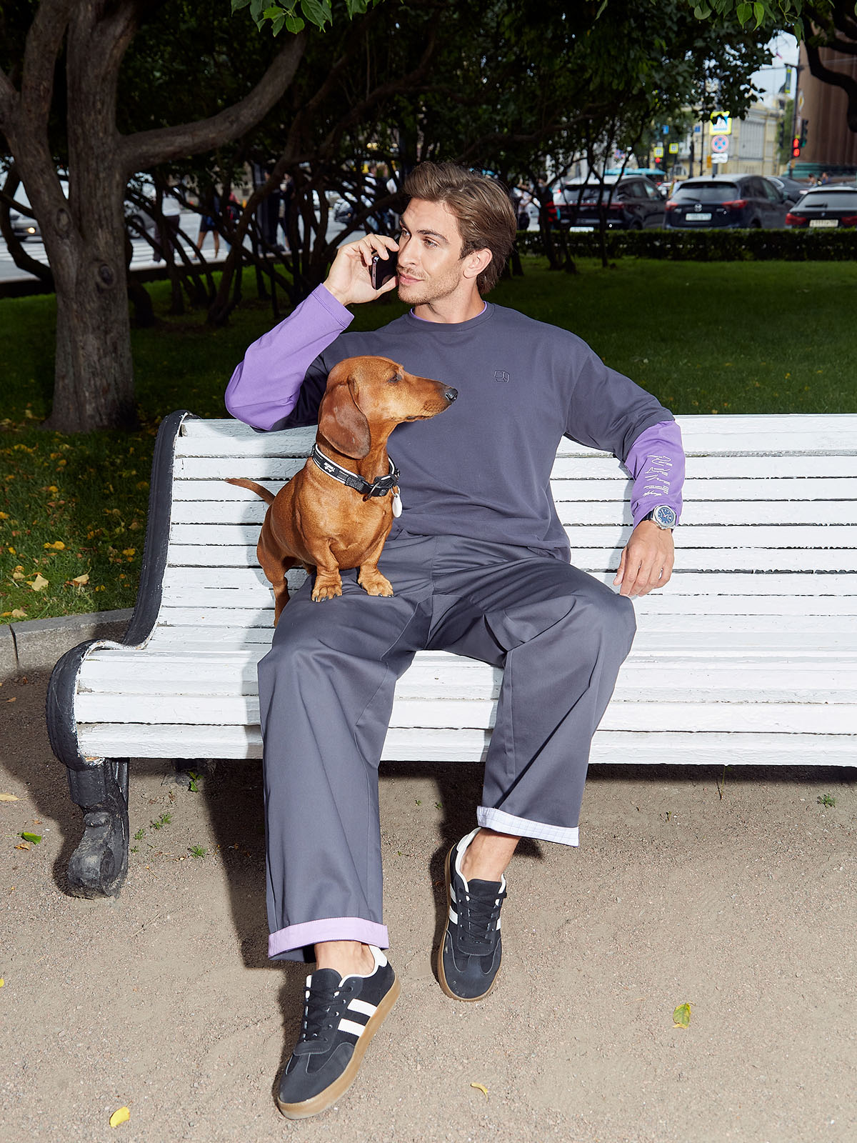 Брюки с поясом на завязках - изображение 8 из 11