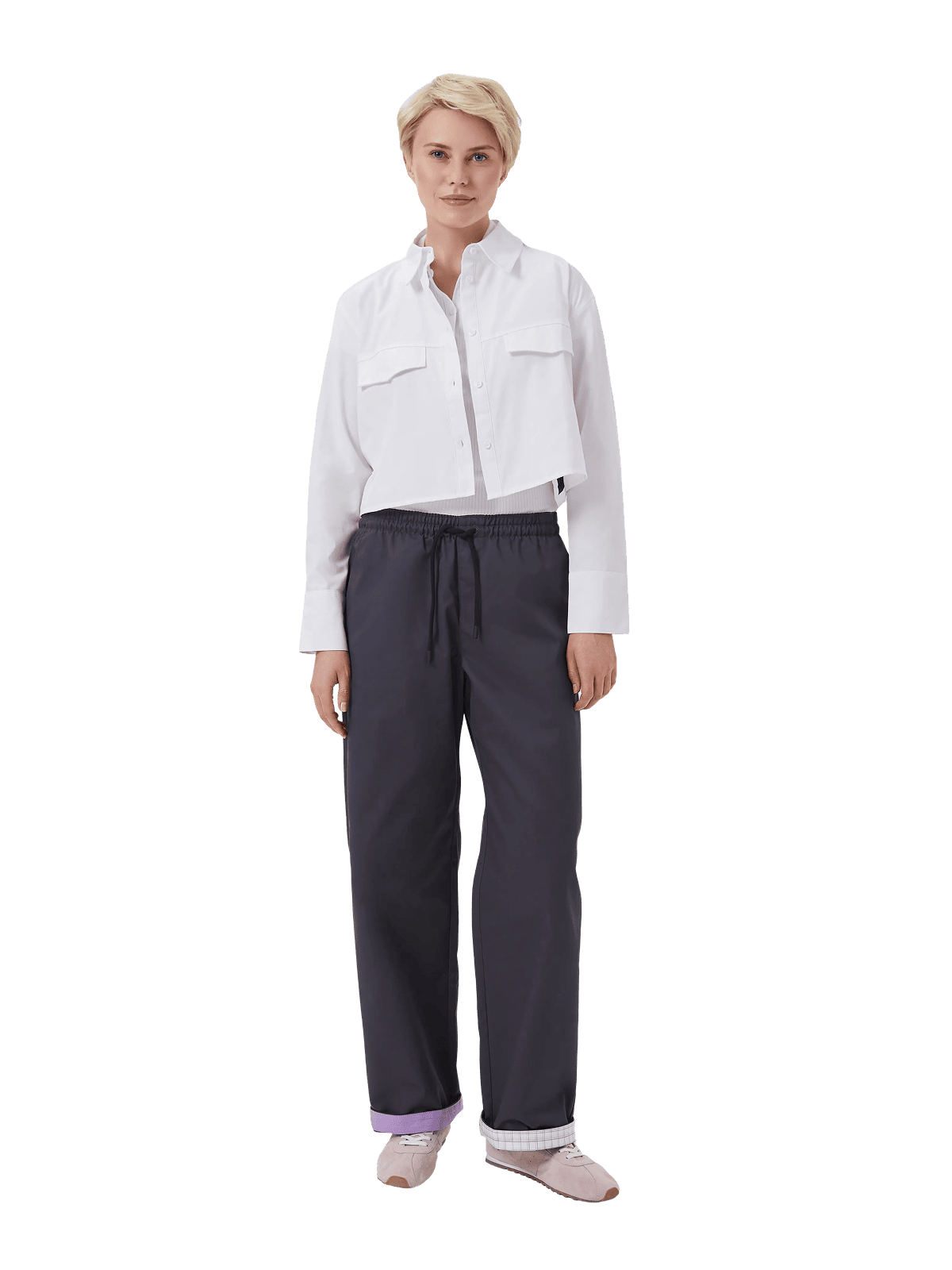 Брюки с поясом на завязках - изображение 9 из 11