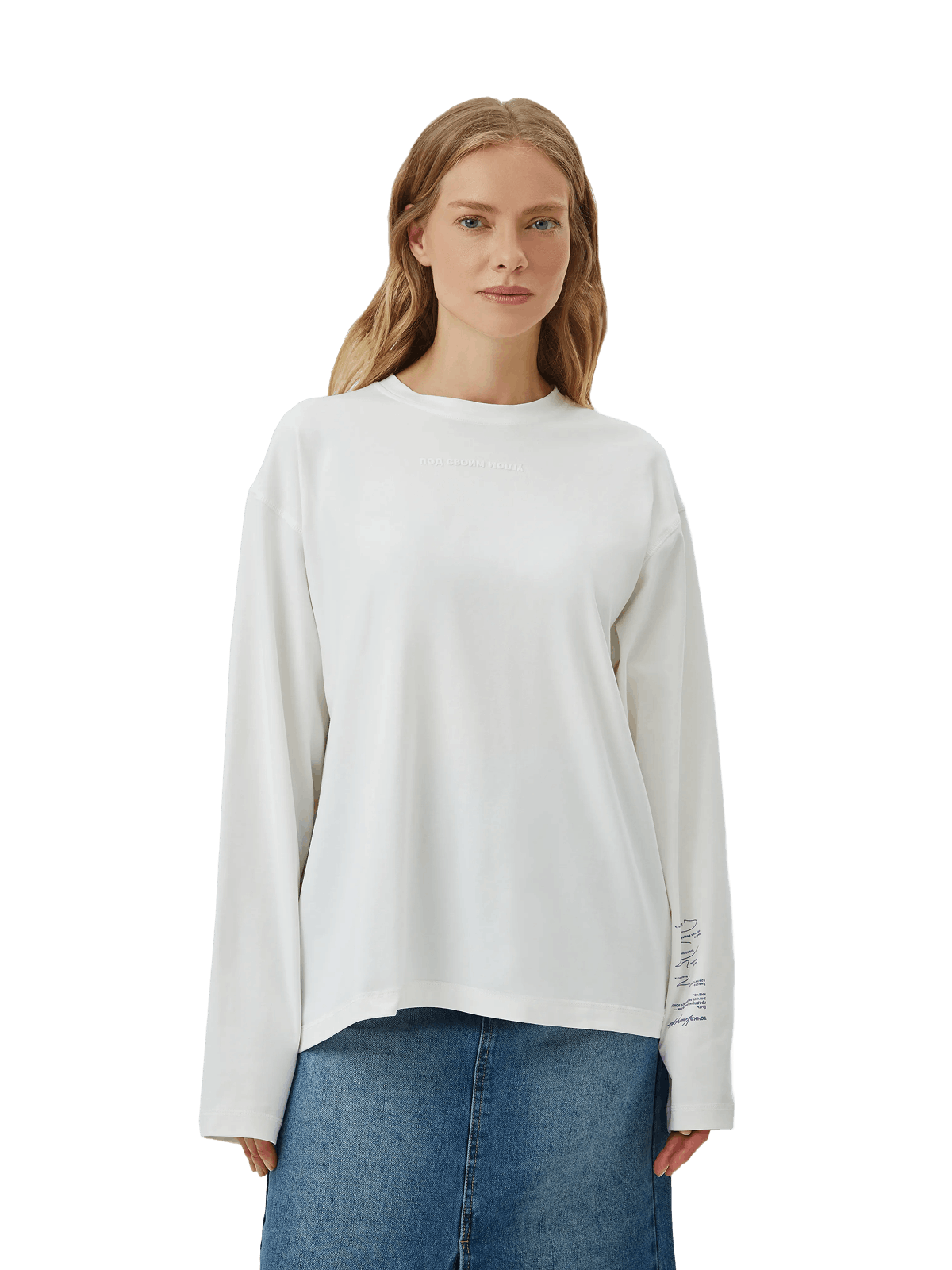 Лонгслив «Под своим углом», белый - изображение 3 из 7