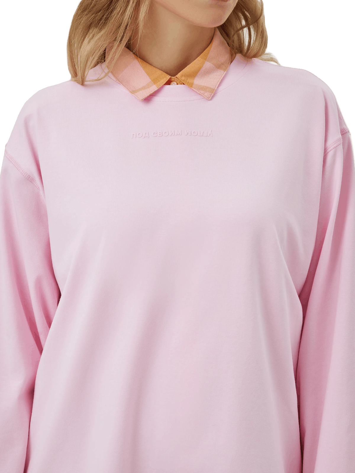 Лонгслив «Под своим углом», розовый - изображение 4 из 7