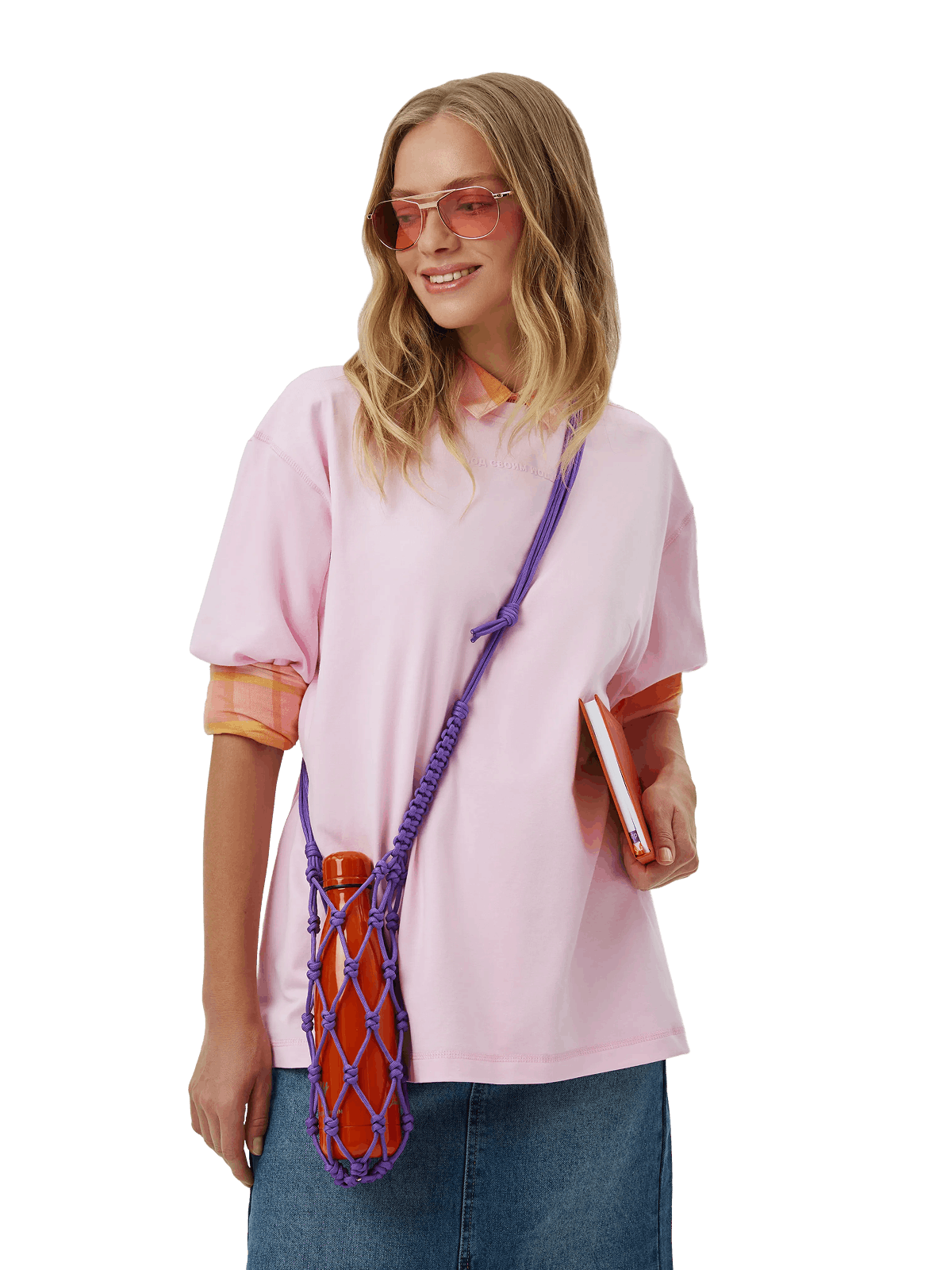 Лонгслив «Под своим углом», розовый - изображение 7 из 7