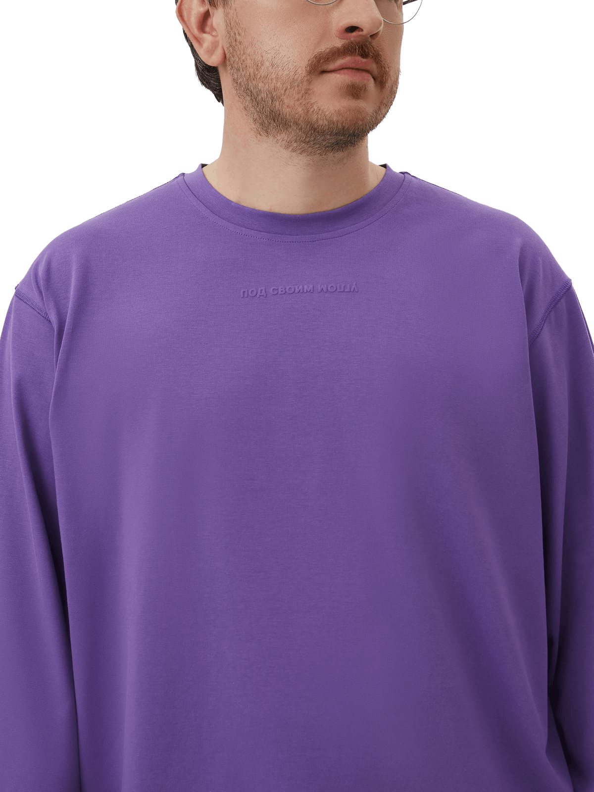Лонгслив «Под своим углом», фиолетовый - изображение 4 из 7