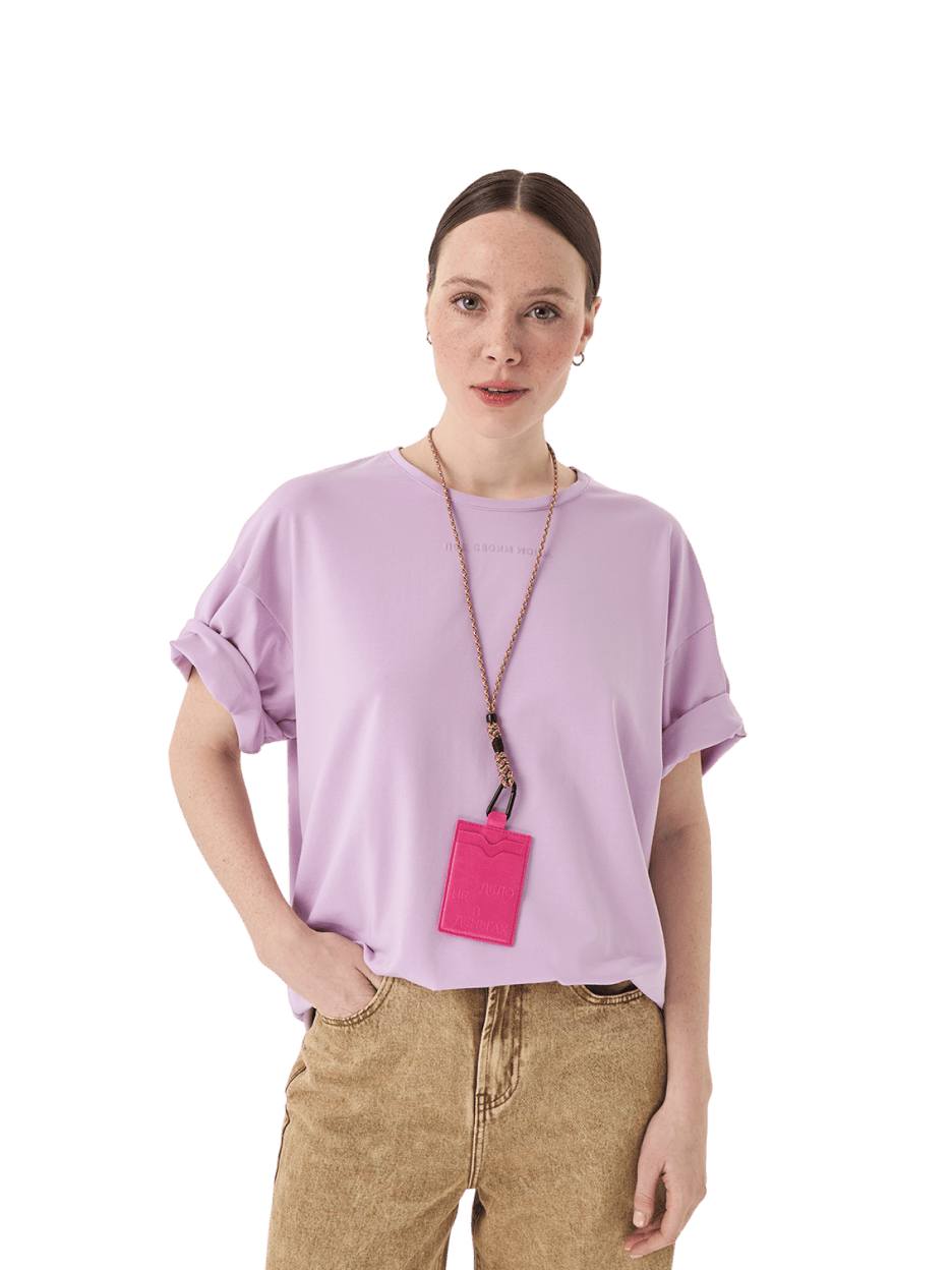 Футболка «Под своим углом», фиолетовая
