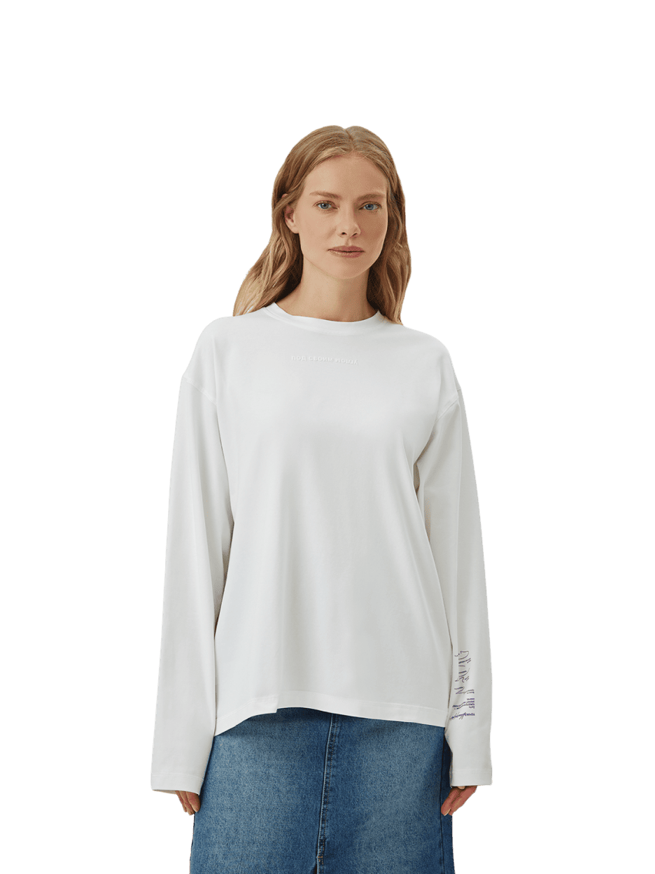 Лонгслив «Под своим углом», белый