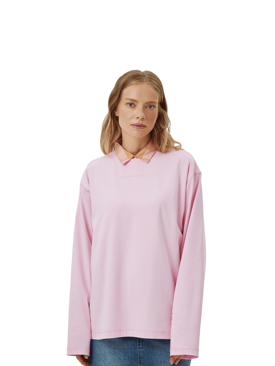 Лонгслив «Под своим углом», розовый