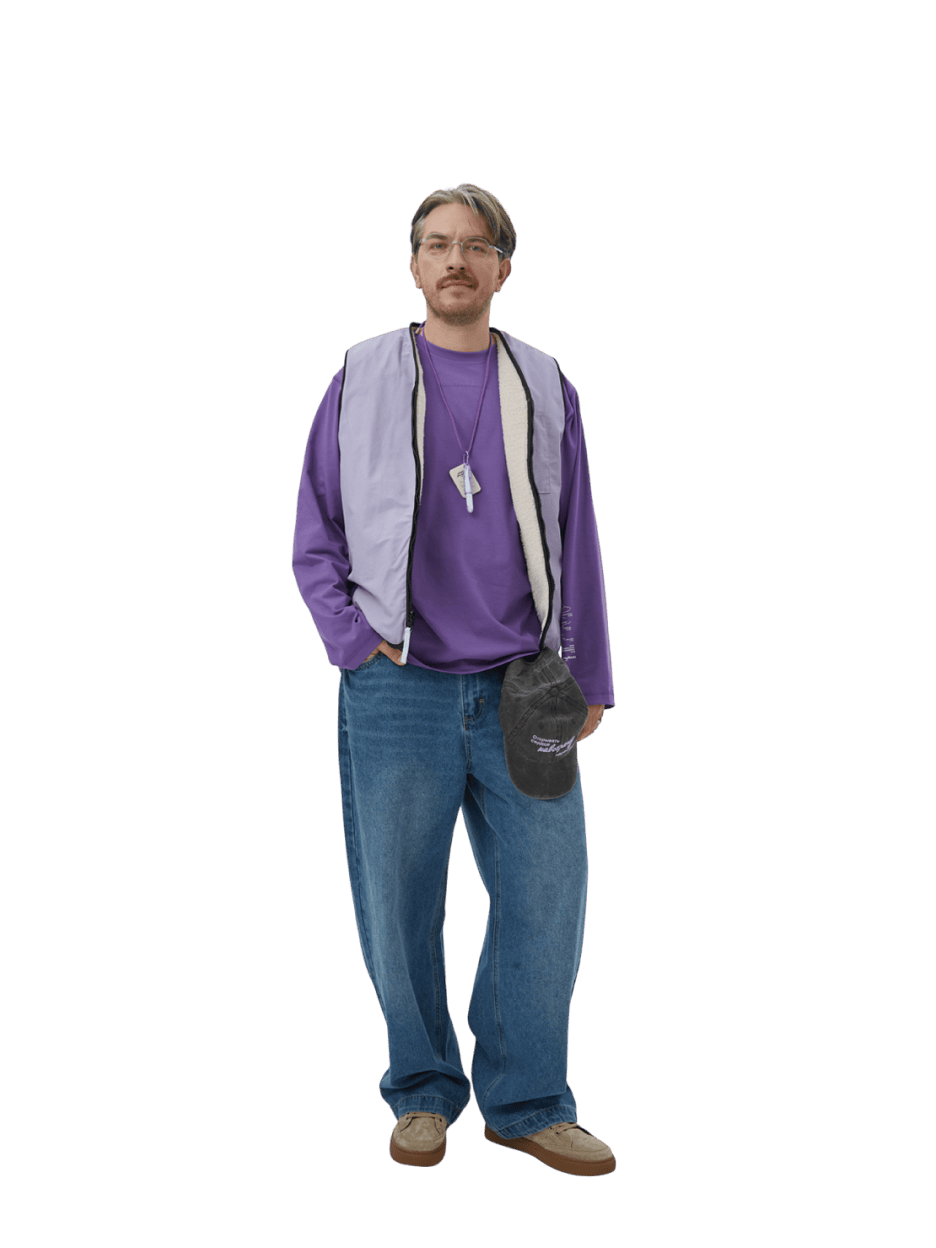 Лонгслив «Под своим углом», фиолетовый