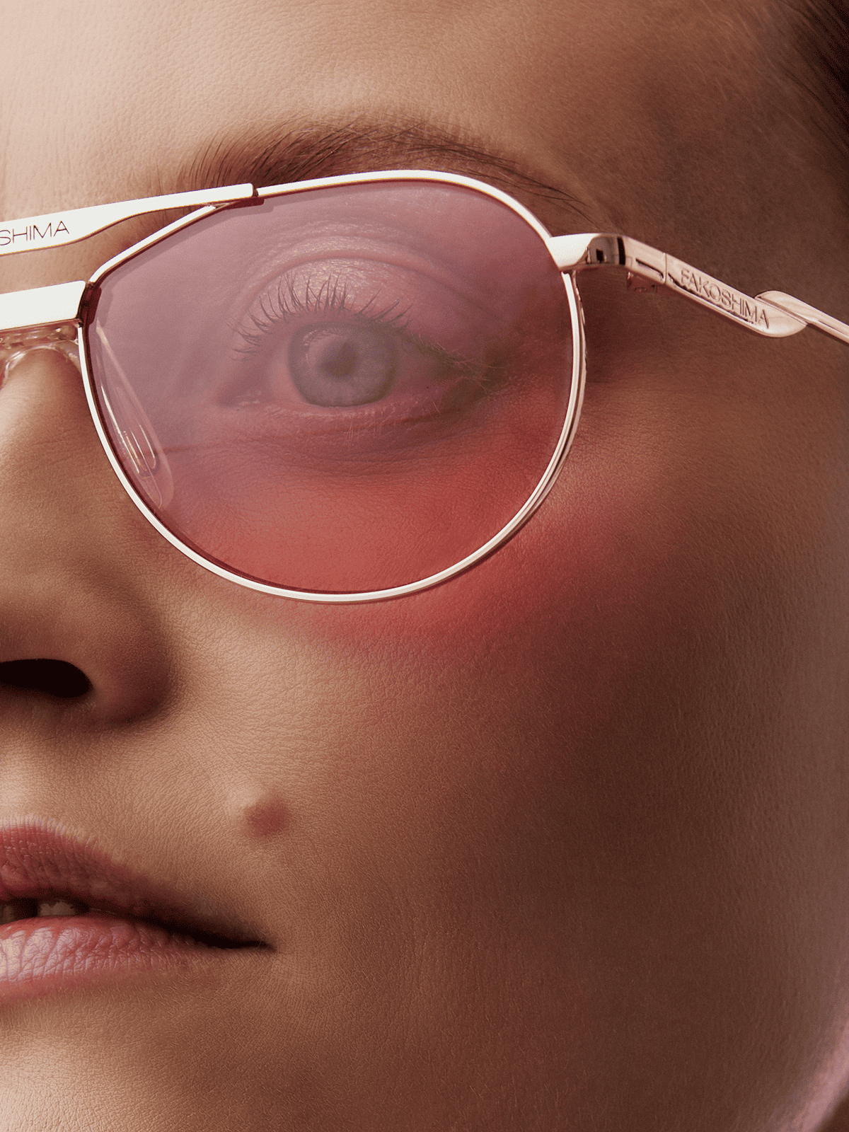 Розовые очки – Точка х Fakoshima, золотая оправа - изображение 5 из 10