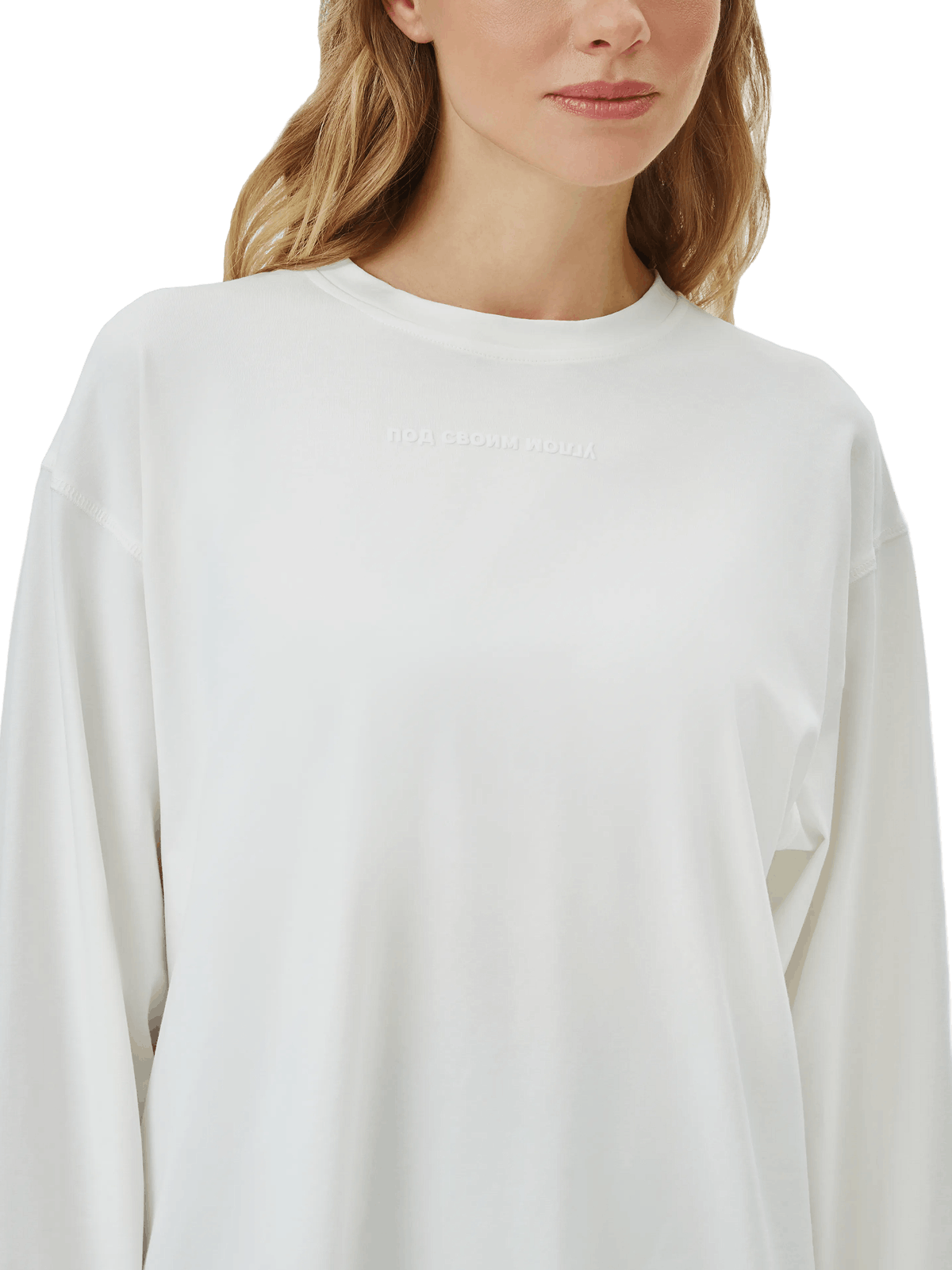 Лонгслив «Под своим углом», белый - изображение 4 из 7